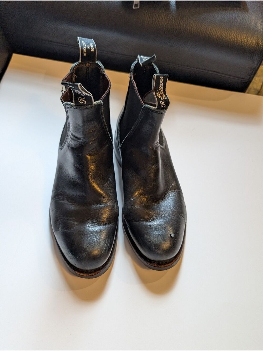 RM Williams Boots Mens UK 5.5 US 6.5 Black Leather Chelsea Made in Australia - Picture 2 of 11